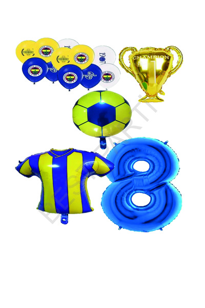 BEST PARTİ DOĞUM GÜNÜ PARTİ SÜSLERİ مجموعة بالونات باللون الأصفر والأزرق الدا...