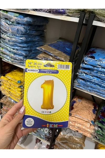 BALON HOME Gold Colored 16" (36 cm) Number Foil Balloons Types