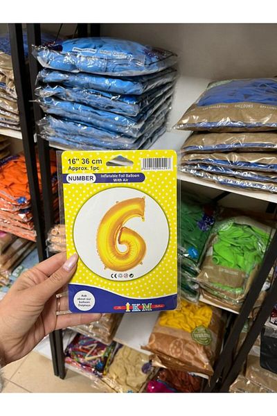 BALON HOME Gold Colored 16" (36 cm) Number Foil Balloons Types