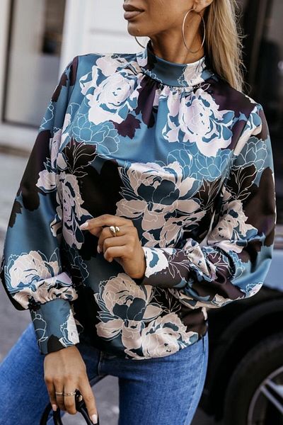 Özyuvam Bluză Moskrepe cu model cu gât