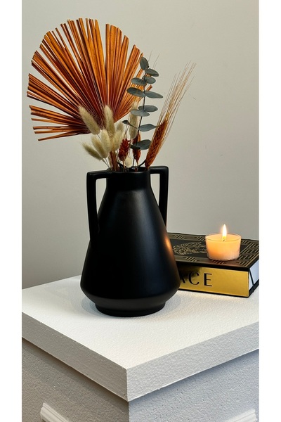 AstreHome Κεραμικό Βάζο Μοντέρνας Σχεδίασης με Διπλή Λαβή - 22 εκ.