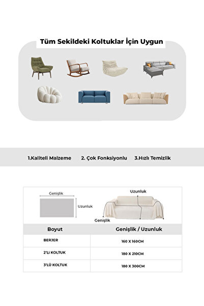 LADYNİL Yıldız Bordürlü Siyah Koltuk Örtüsü | Koltuk Şalı 180x210 Pamuk