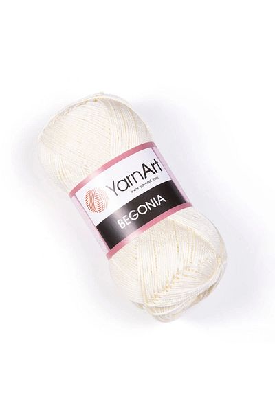 Yarnart Begonia - Mercerized Hand Knitting Νήματα Κρέμα-0326