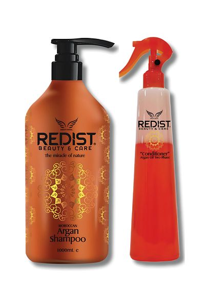 Redist 1000 Ml Argan Oil Hair Care Shampoo and 400 Ml Argan Oil Blow Dry Set