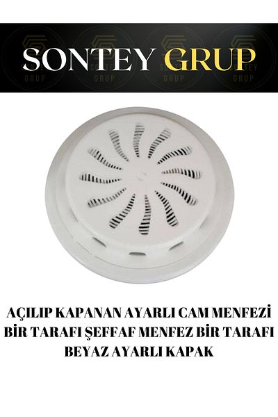 SONTEY White Grille - Glass with Adjustment Detail