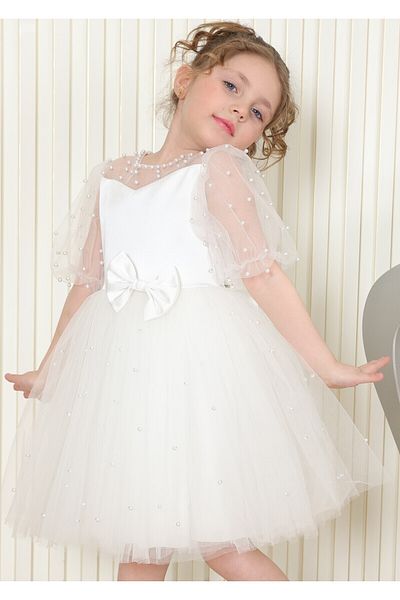 TREEMASS Girl's dress, satin and pearls Dream Tulle TREEMASS511