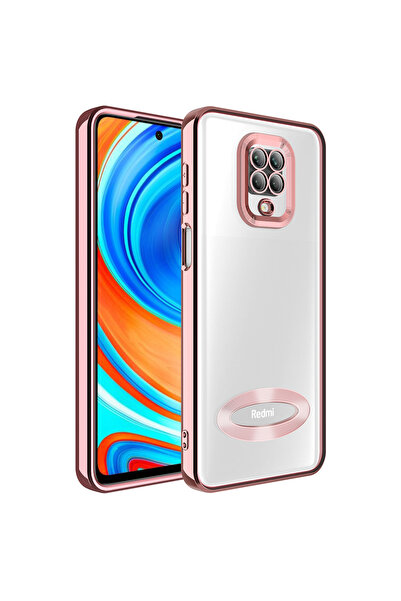 Genel Markalar Xiaomi Redmi Note 9 Pro Kılıf Kamera Korumalı Logo Gösteren iç...