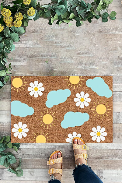 KARMAT Model de margaretă de nor solar, covoraș decorativ pentru ușă, covoraș...