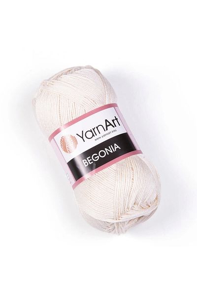 Yarnart Begonia - Mercerized Hand Knitting Νήματα Cream-6194