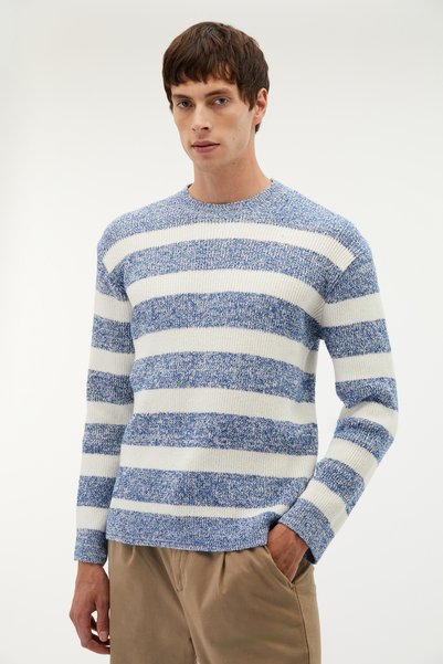 Mudo Striped Crew Neck Sweater