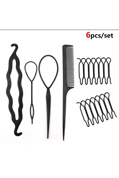 MutluBiDünya 6 Parça Tarak Seti Metal Tarak Toka Seti