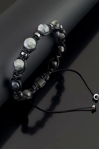 Seven Art Jewelry Natural Stone Bracelet for Men and Women - Globe Eagle Eye Stone