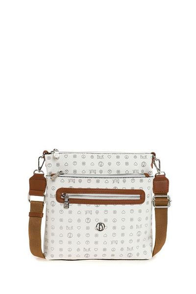 Bilik Deri Geantă de damă Monogram alb-brun Mtş 269-mn