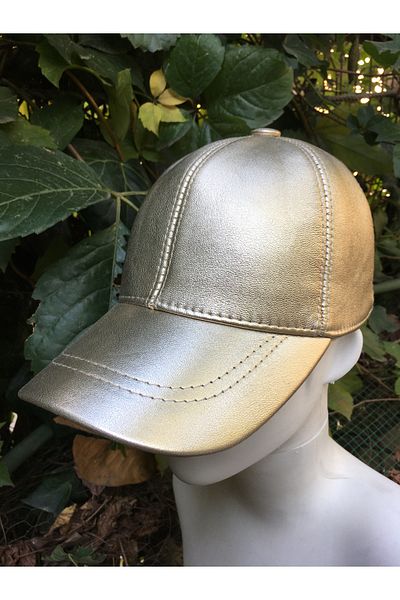 BY SCK Unisex Χρυσό Χρώμα 100% Δερμάτινο Καπέλο - Εκτυπωμένο
