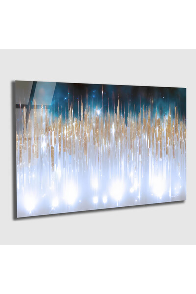 bestdecor Mavi Derin Cam Tablo - Dekoratif Duvar Dekoru Hediyelik Tablo