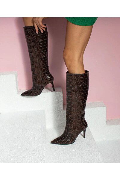 Fagi Amira ince topuklu içi tay tüyü topuk boyu 5-7 cm