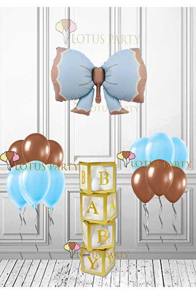 LOTUS PARTY Retro Fiyonklu Erkek Bebek Hastane Oda Süsleme - Kahverengi Yeni Doğan oda Süsleme seti