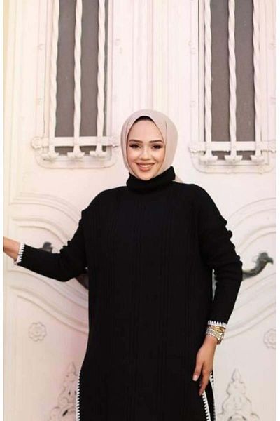 Cardella Σετ Hijab με ζιβάγκο και σχισμή Shepherd - Φόρεμα και παντελόνι