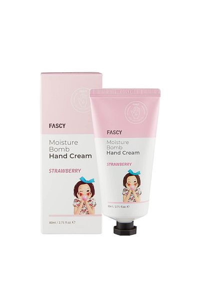 FASCY Strawberry Extract Moisture Bomb Hand Cream – Intense Moisturization & Softening Hands