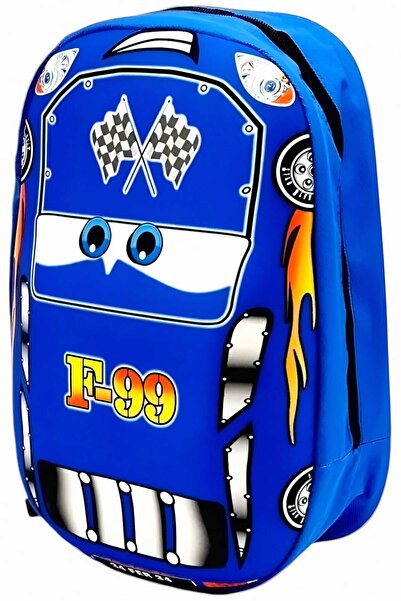 Uniquerrs F99 Race Car - Eva Printed 2-Piece Wheeled Backpack and School Bag Set