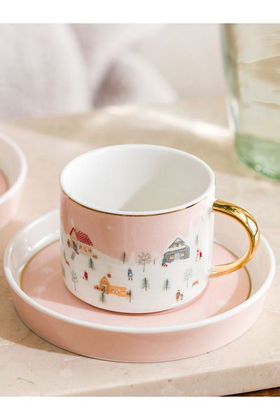LC Waikiki Soly Special Design New Year Themed Coffee Cup Set for 2 People 90 ml Soly