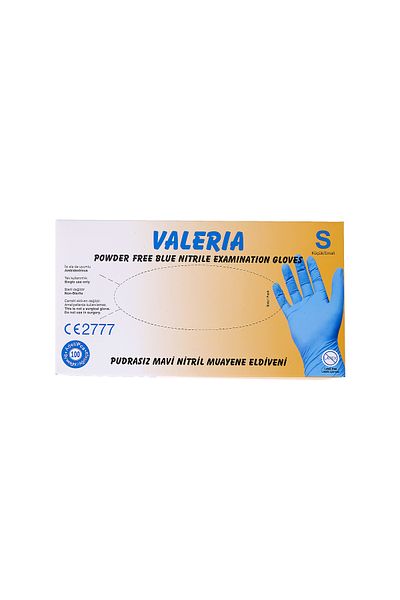 Apex Plus Valeria Nitrile Powder Free Gloves Blue Size S
