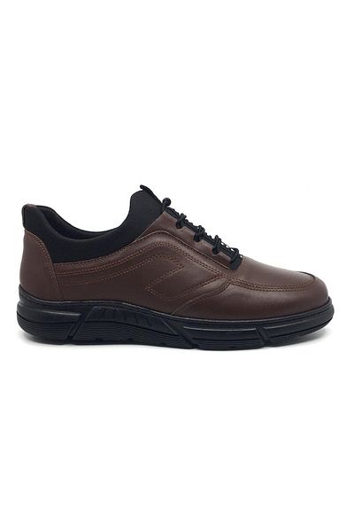 Taşpınar Ayakkabı 100% Genuine Leather Men's Winter Comfortable Daily Casual Stretch Ornamental Lace-Up Shoes 40-44