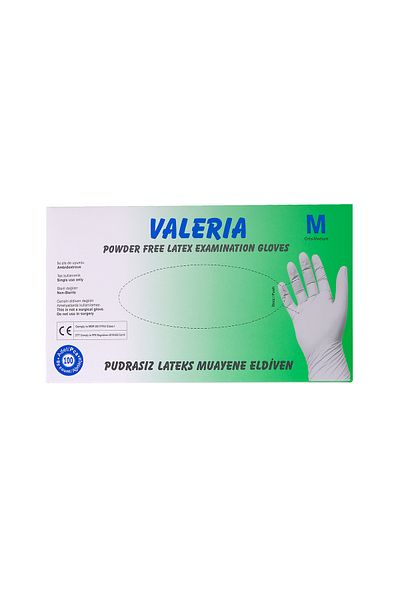 Apex Plus Valeria Latex Powder Free Gloves m 1 Pack