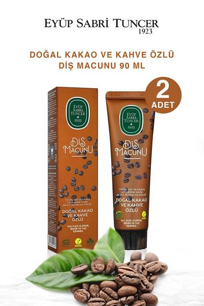 Eyüp Sabri Tuncer 90 ml X2 Natural Cocoa and Coffee Extract Toothpaste
