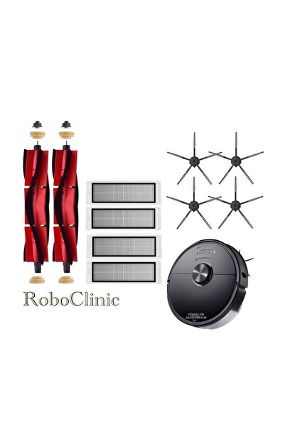 Roboclinic Robot de curățare Roborock S6 Maxv - Set de completare fără perie principală de schimb, perie laterală, filtru Hepa și mop