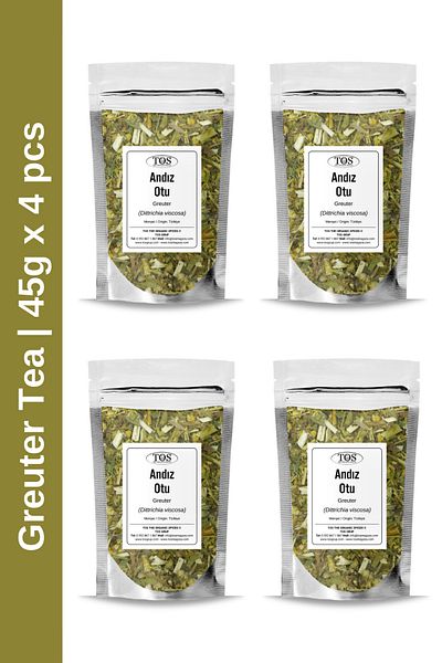 TOS The Organic Spices Andız Herb Tea 45 Gr X 4 Pieces |   Greuter Tea |   Dittrichia Viscosa |   Advantageous Set
