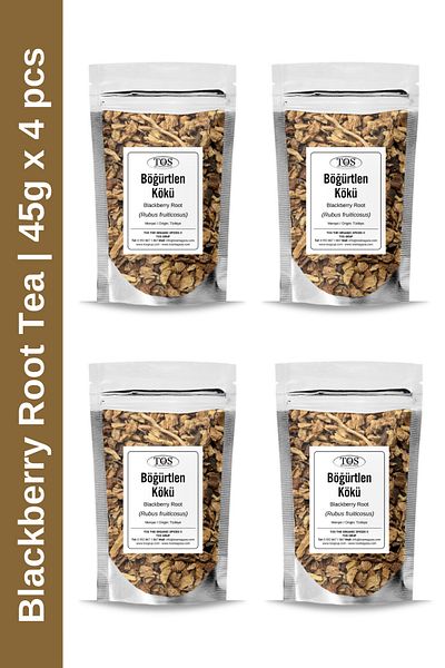 TOS The Organic Spices Blackberry Root Tea - 45 Gr X 4 Pieces |   Blackberry Root Tea |   Rubus Fruiticosus |   Advantageous Set