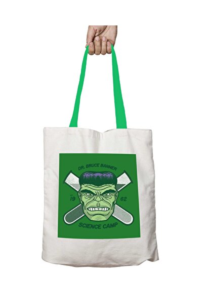 ART HEDİYE حقيبة كتف دكتور بروس بانر 1962 هالك ساينس قابلة للغسل بمقبض أخضر