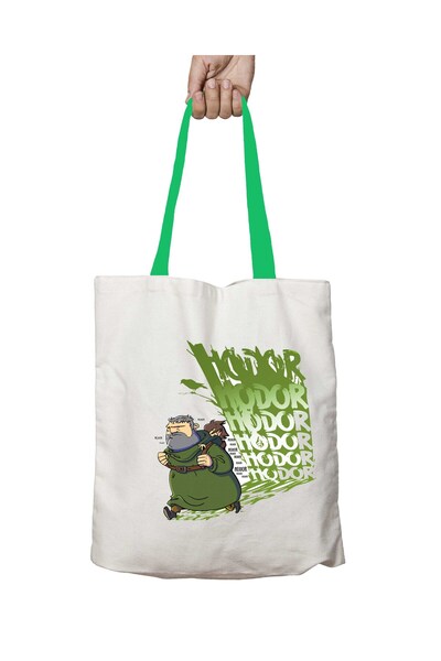 ART HEDİYE حقيبة كتف قابلة للغسل بمقبض أخضر من Hodor Game Of Thrones