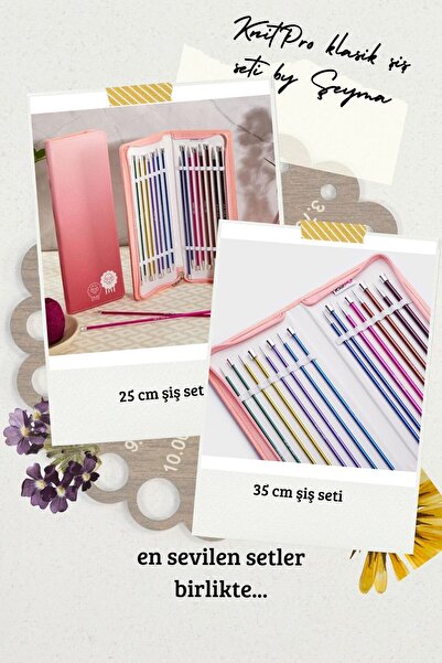 BALIM ÖRGÜ EVİ KnitPro Zing 35cm Set ve 25 cm Şiş Setleri 2 si Bi arada