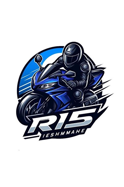 MegaSticker Autocolant R15 Racing Motor - Mașină, Motocicletă, Cască, Laptop, Parbriz 13x11 Cm