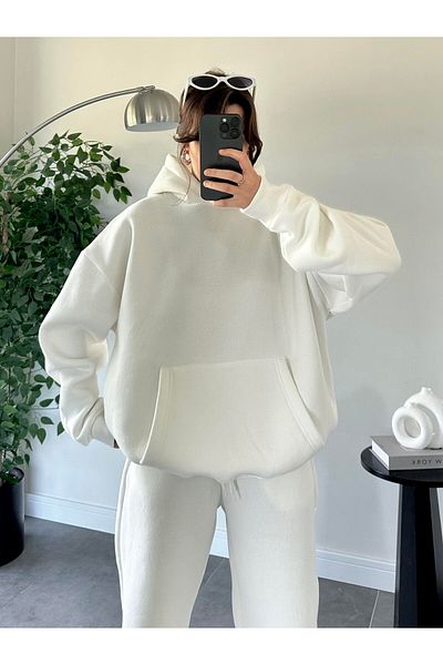 ASEDE Soft Textured 3 Thread Raised Elastic Tracksuit Set