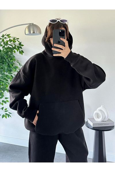 ASEDE Soft Textured 3 Thread Raised Elastic Tracksuit Set