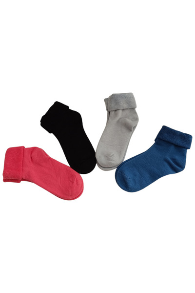 stellare Дамски зимни дебели къдрави еластични термо чорапи, 4 чифта