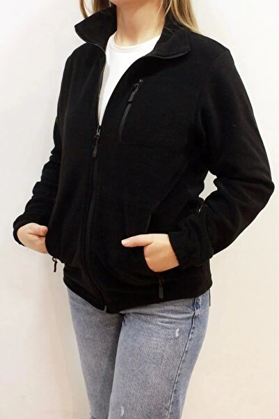 LEYEL Moda Jachetă groasă din fleece pentru exterior, cu fermoar complet