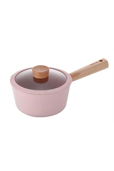 NEOFLAM Blossom Aluminum Casting 18 cm Pink Sauce Pot