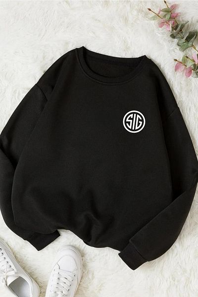Massgai Φούτερ με στάμπα Sig Sauer Unisex Oversize - Crew Neck Hoodie