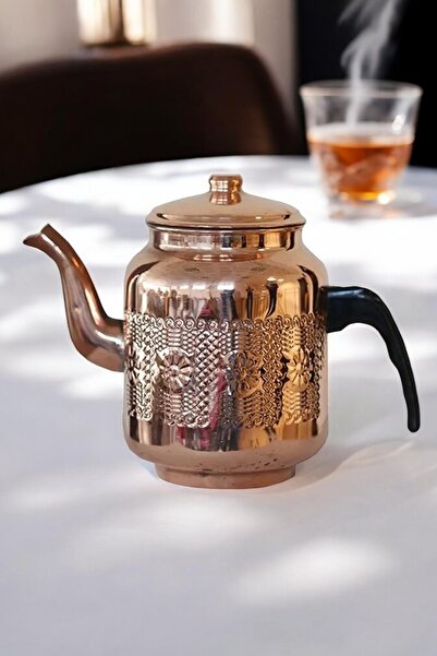 CocoVia Büyük Boy Bakır Kahveci Demlik, Çaydanlık & Semaver Demliği, Çay Kaza...