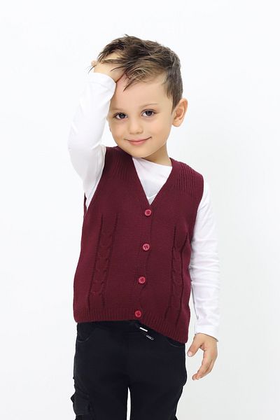 Cloudy Kids Baby Buttoned Knitwear Cardigan & Vest