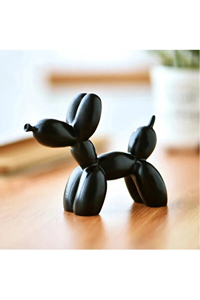 EmgCraft Seramik Görünümlü Dekoratif Minyatür Sevimli Balon Köpek Biblo Moder...