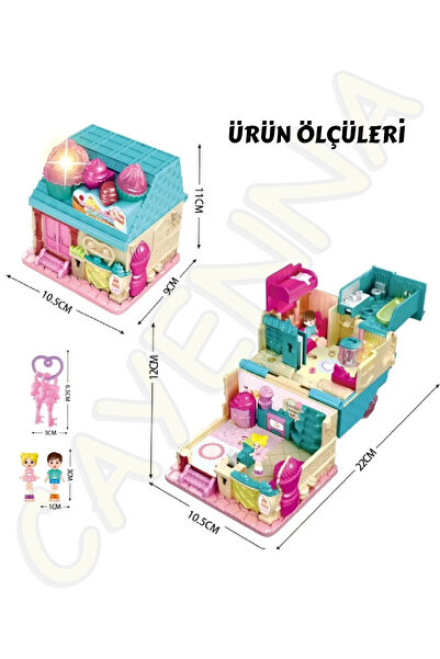 cayenna Sesli Işıklı Müzikli Aksesuarlı Ev Serisi Açılıp-Katlanır Simülasyon ...