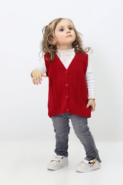Cloudy Kids Baby Buttoned Knitwear Cardigan & Vest