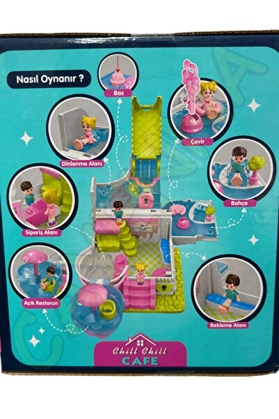 cayenna Sesli Işıklı Müzikli Aksesuarlı Ev Serisi Açılıp-Katlanır Simülasyon Bebek Evi - 3D Katlanır Ev