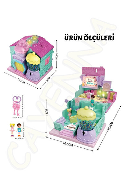 cayenna Sesli Işıklı Müzikli Aksesuarlı Ev Serisi Açılıp-Katlanır Simülasyon ...