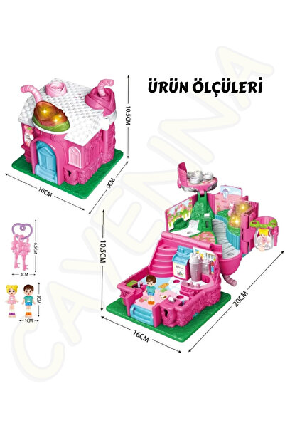 cayenna Sesli Işıklı Müzikli Aksesuarlı Ev Serisi Açılıp-Katlanır Simülasyon ...